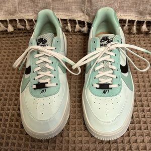 Nike AF1 Air Force 1 PLT.AF.ORM White/Tiffany Blue 10.5